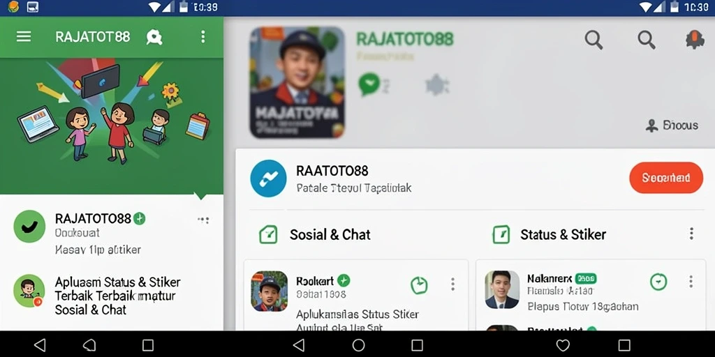 Tampilan antarmuka RAJATOTO88 yang menarik dengan banyak pilihan stiker.