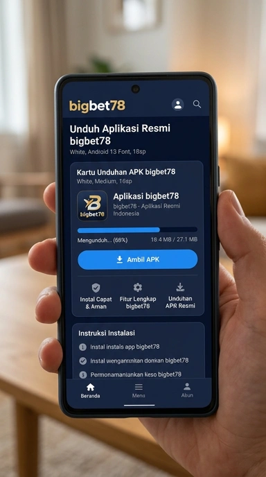 Tampilan halaman APK bigbet78